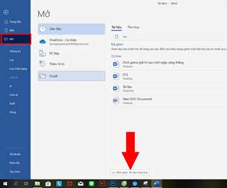 Cách lấy lại file chưa lưu trong Word 2016 như nào?
