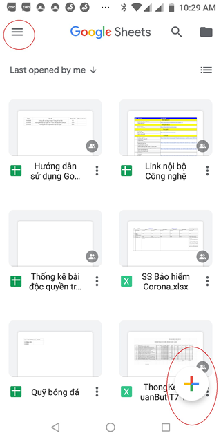 Cách sử dụng Google Sheet trên điện thoại