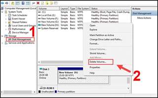 Không Delete Volume được ổ D thì xử lý thế nào?
