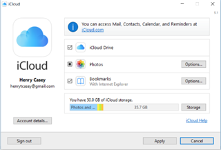 Thiết lập và sử dụng iCloud trên Windows 10 mới nhất 