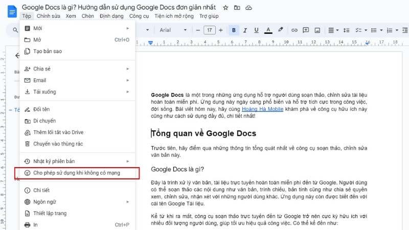 Ưu điểm của Google Docs khi lưu trữ và xử lý dữ liệu