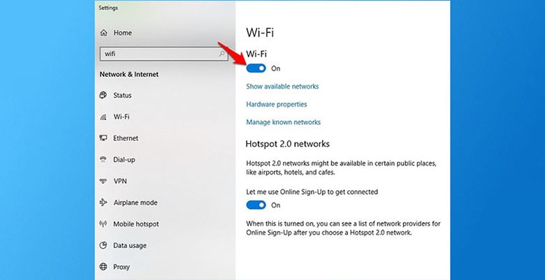 Cách kết nối Laptop MSI với WiFi