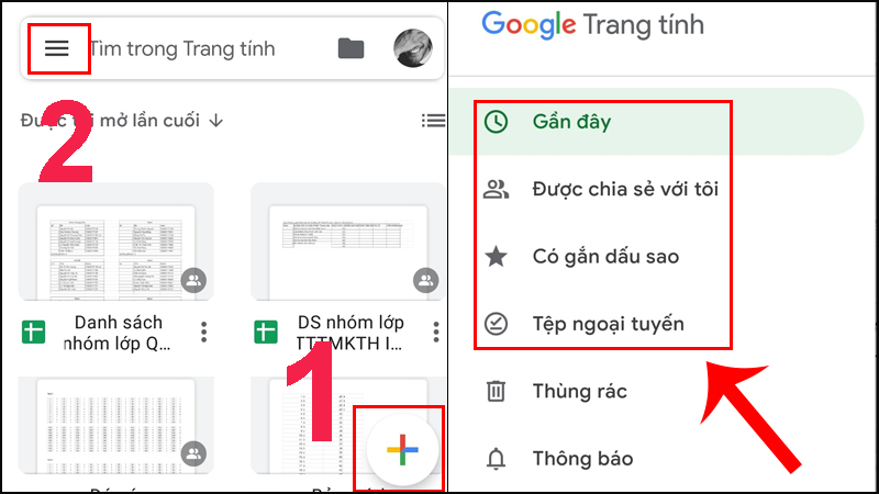 Cách tạo Google Sheet trên điện thoại