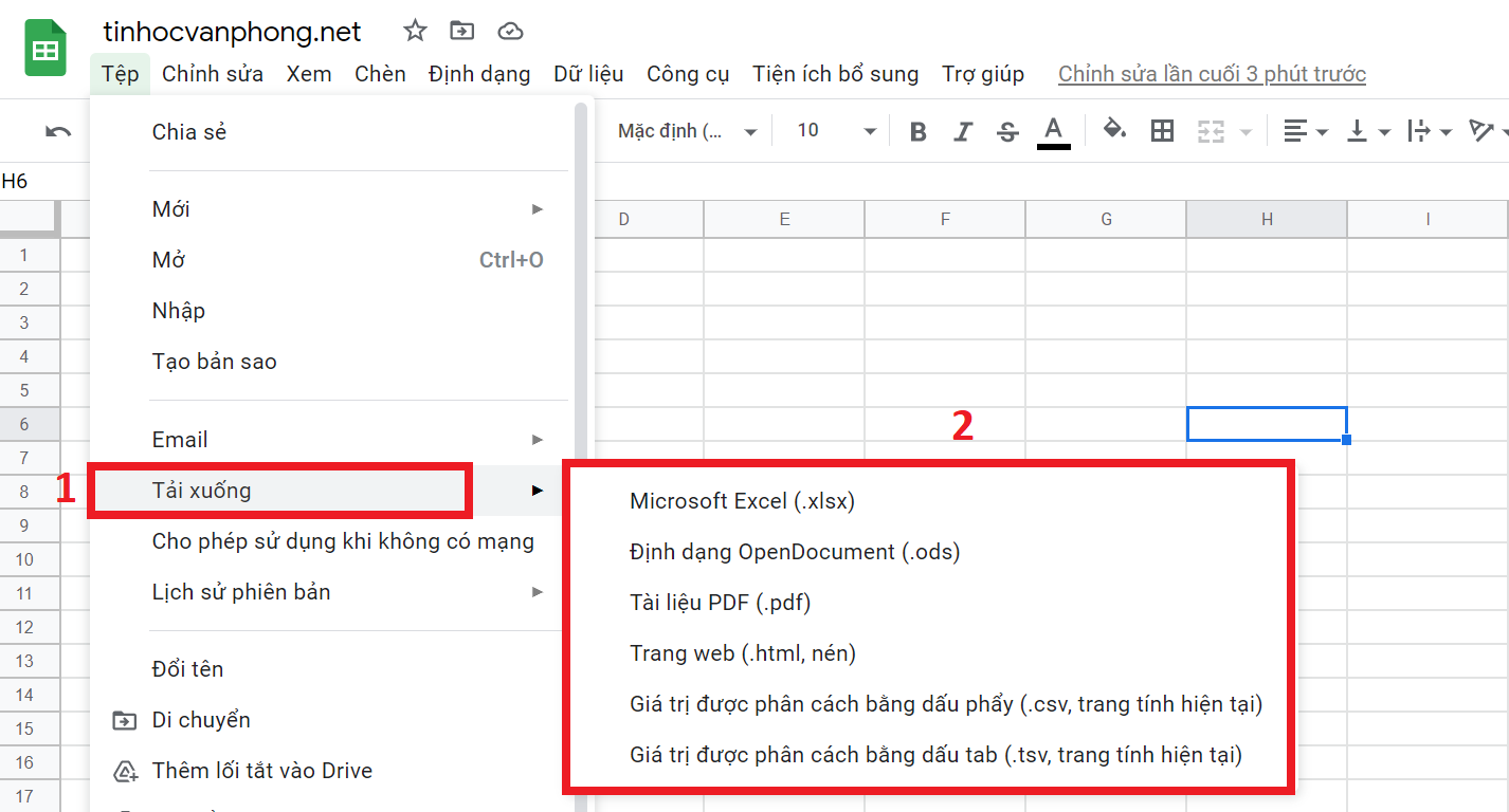 Cách tạo Google Sheet trên máy tính