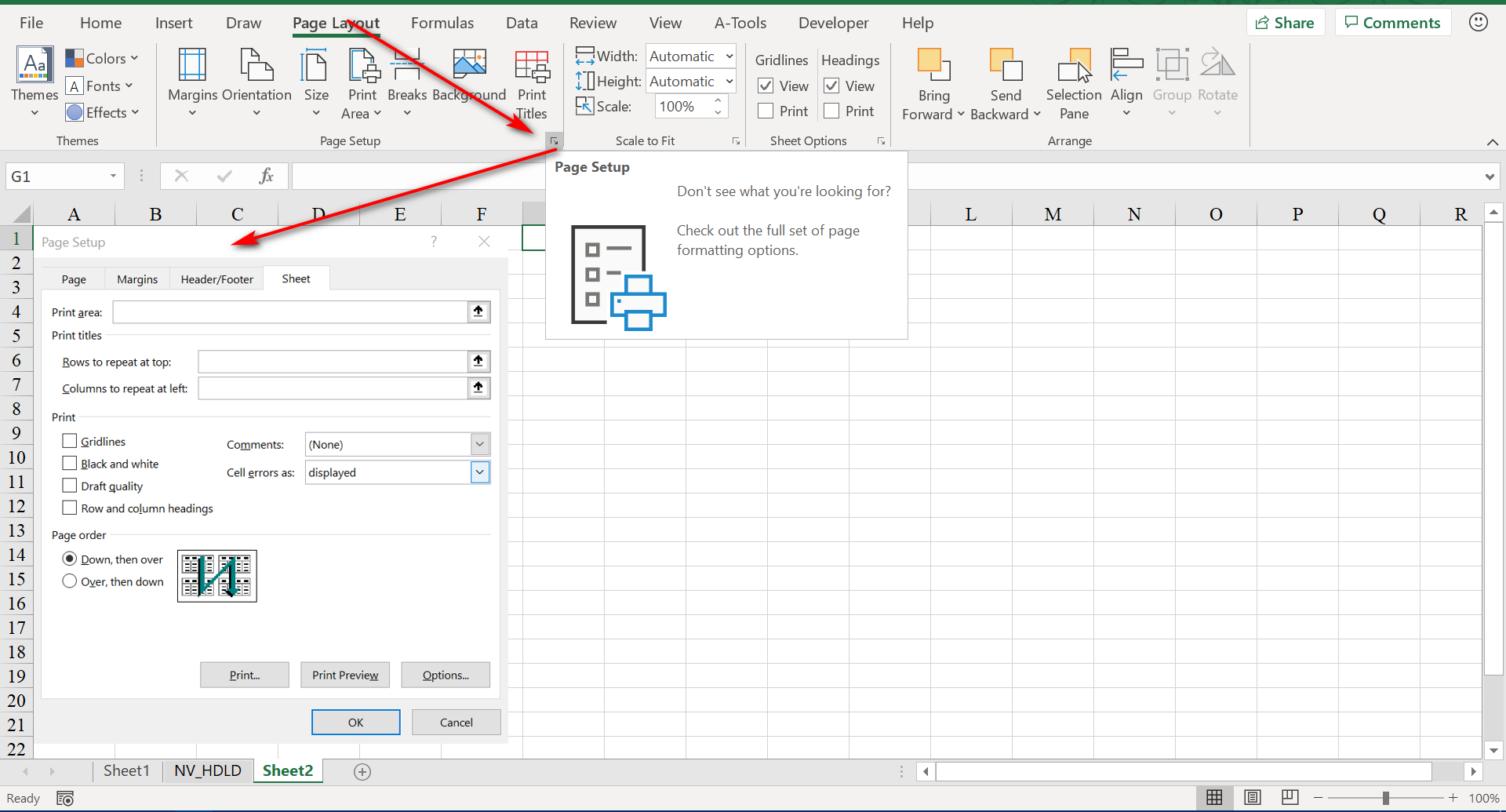 Chuyển tab nhanh trong Excel bằng Name Box