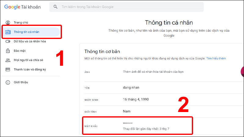 Hướng dẫn thay đổi mật khẩu Gmail khi quên mật khẩu