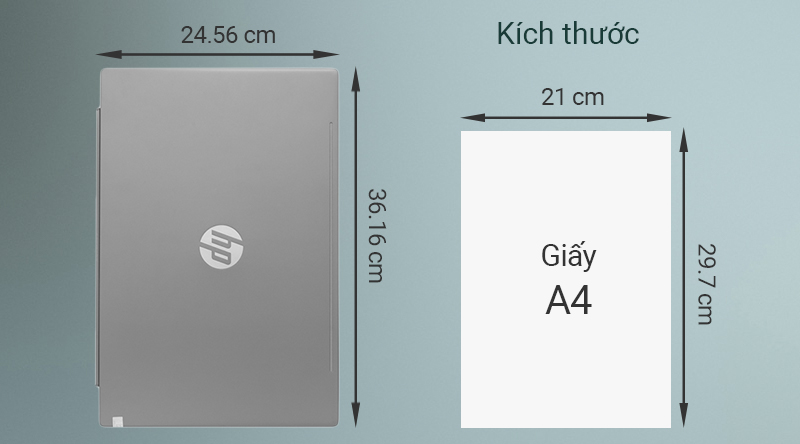 Kích thước laptop HP 15.6 inch