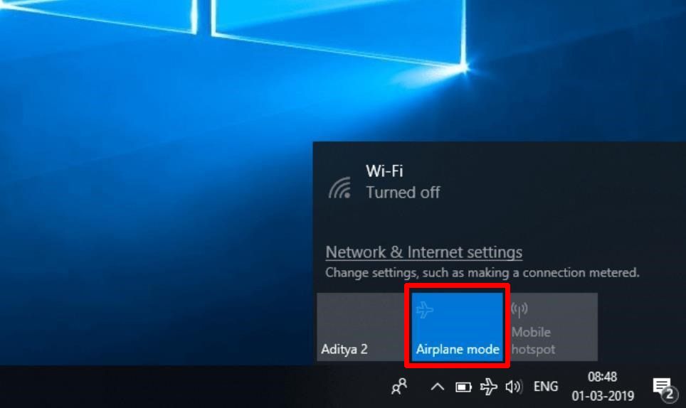 Máy tính lenovo không kết nối được WiFi