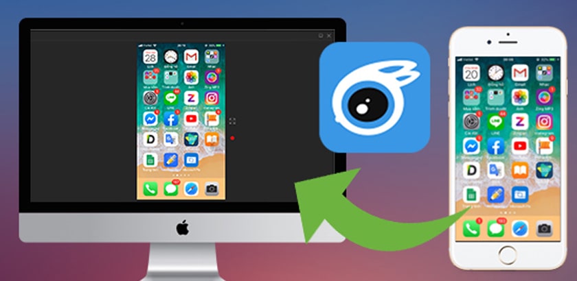 Share màn hình điện thoại iPhone lên máy tính