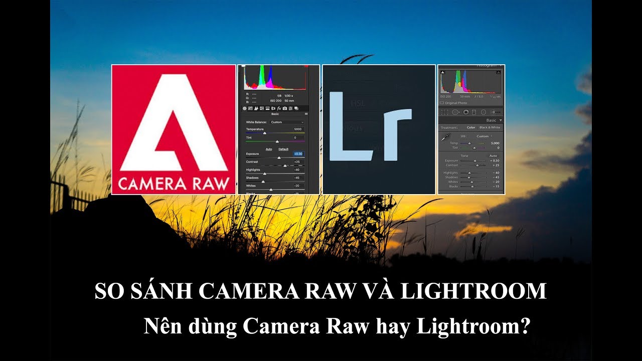 So sánh Camera Raw và Lightroom