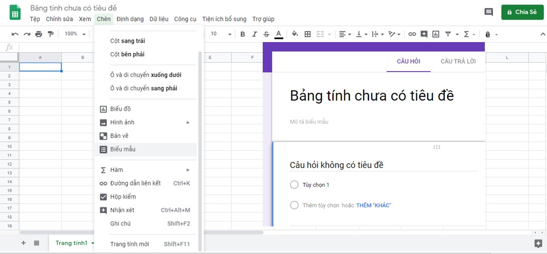 Tính năng của Google Sheet?